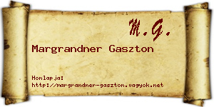 Margrandner Gaszton névjegykártya